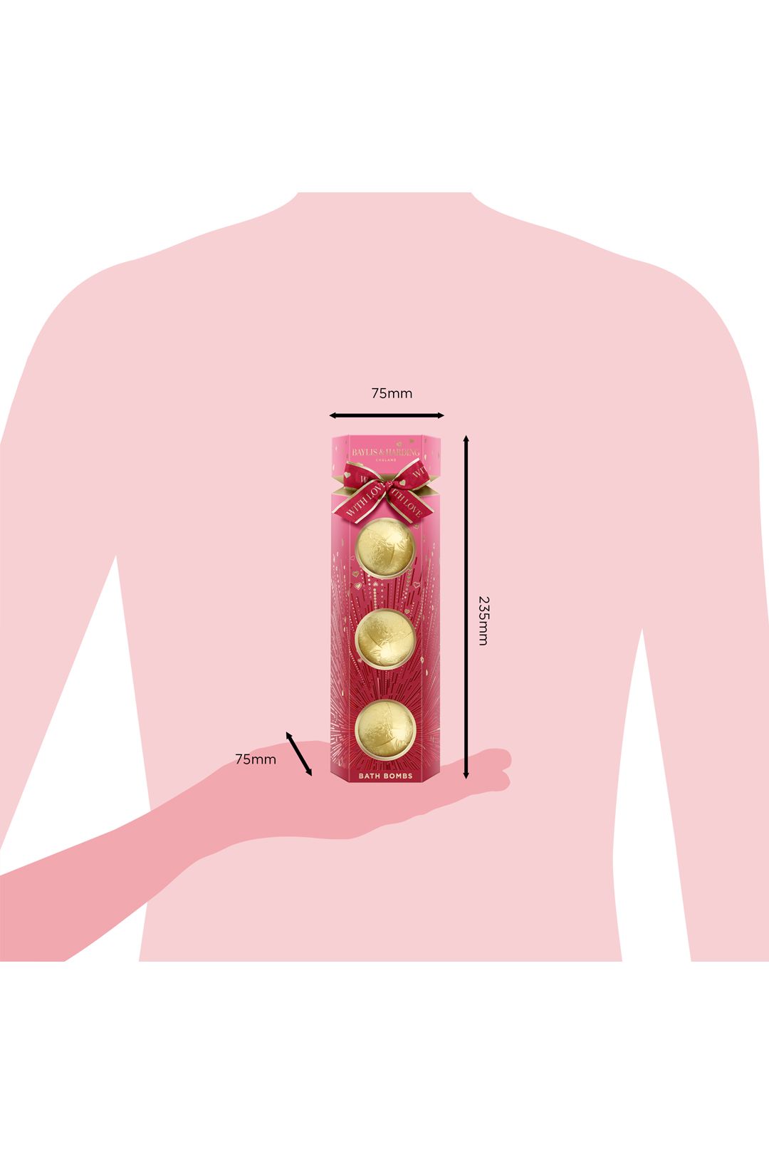 Baylis & Harding Midnight Cherry Luxury Bath Bomb Trio Gift Set Multi image 7