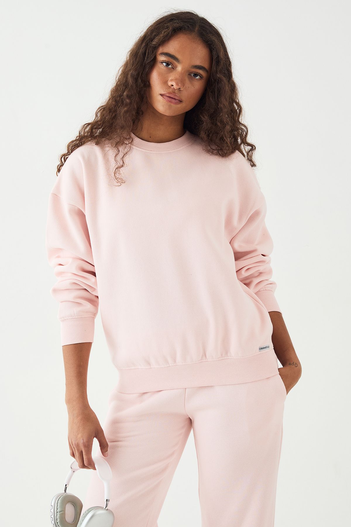 DSGN Studio DSGN Studio Crew Neck Oversized Sweatshirt Light Pink image 3