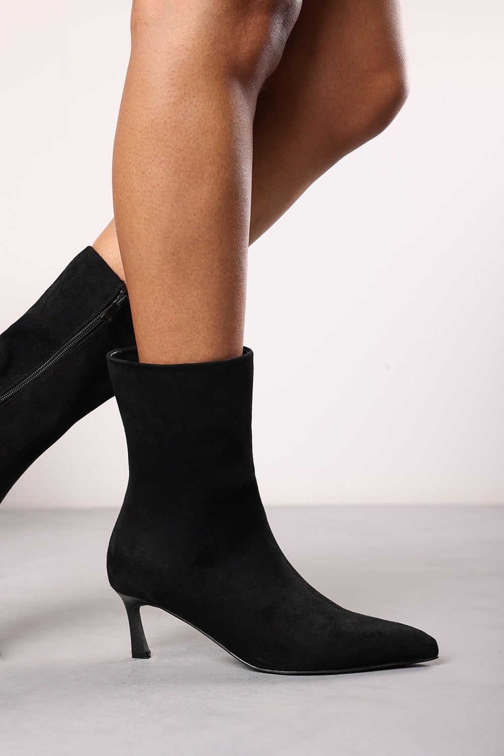Where's That From 'Aubrey' Suede Pointed Toe Ankle Low Heel Boot image 1