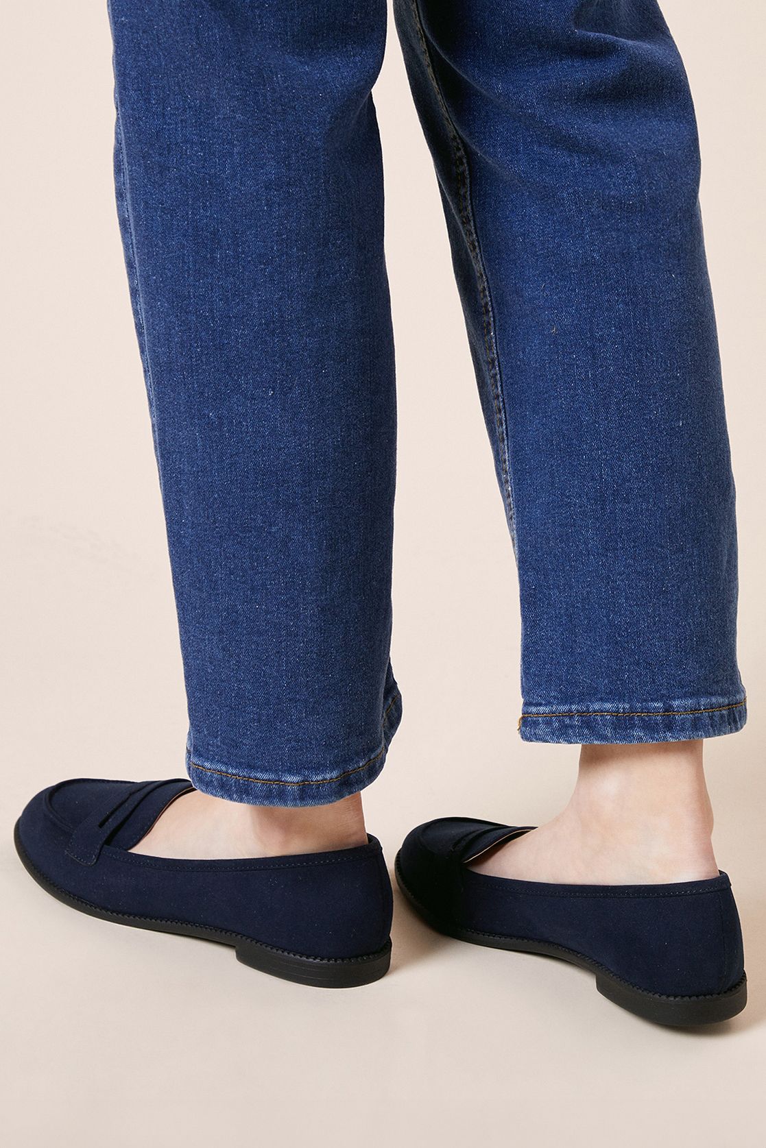 Dorothy Perkins Lara Penny Loafers Navy image 2