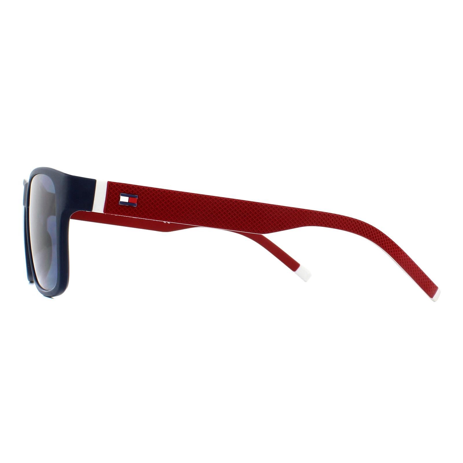 Tommy Hilfiger Rectangle Black Red White Blue Avio Sunglasses image 3
