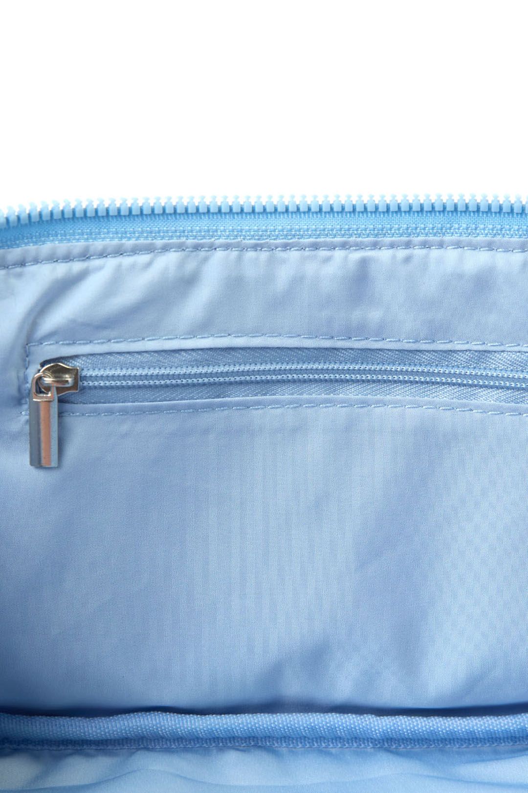 The Flat Lay Co Makeup Box Bag - Ditsy Bows Blue Embroidered Velvet Multi image 6