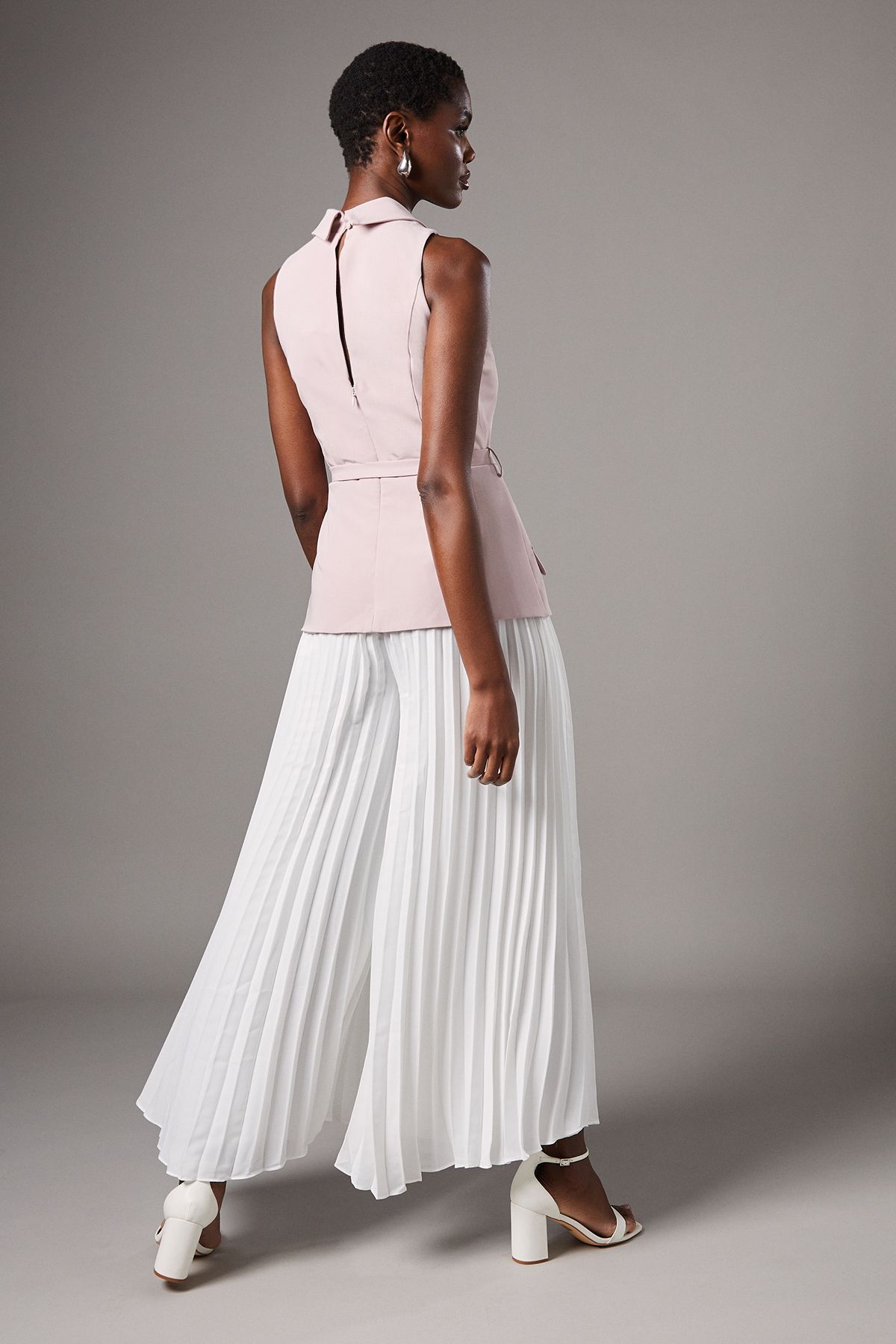 Coast Pleated Trouser Jumpsuit Blush image 3