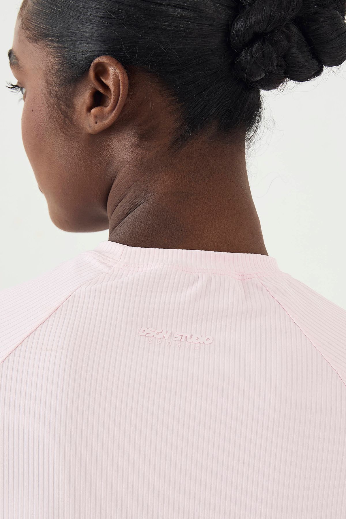 DSGN Studio DSGN Studio Ultra Sculpt Rib Short Sleeve Top Marshmallow Pink image 4