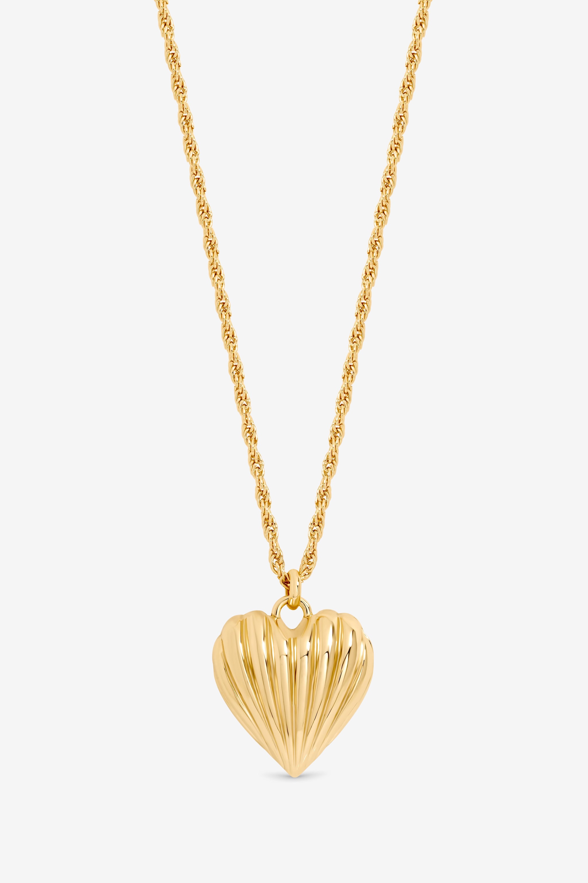 Jon Richard Gold Plated Ridge Heart Long Pendant image 1