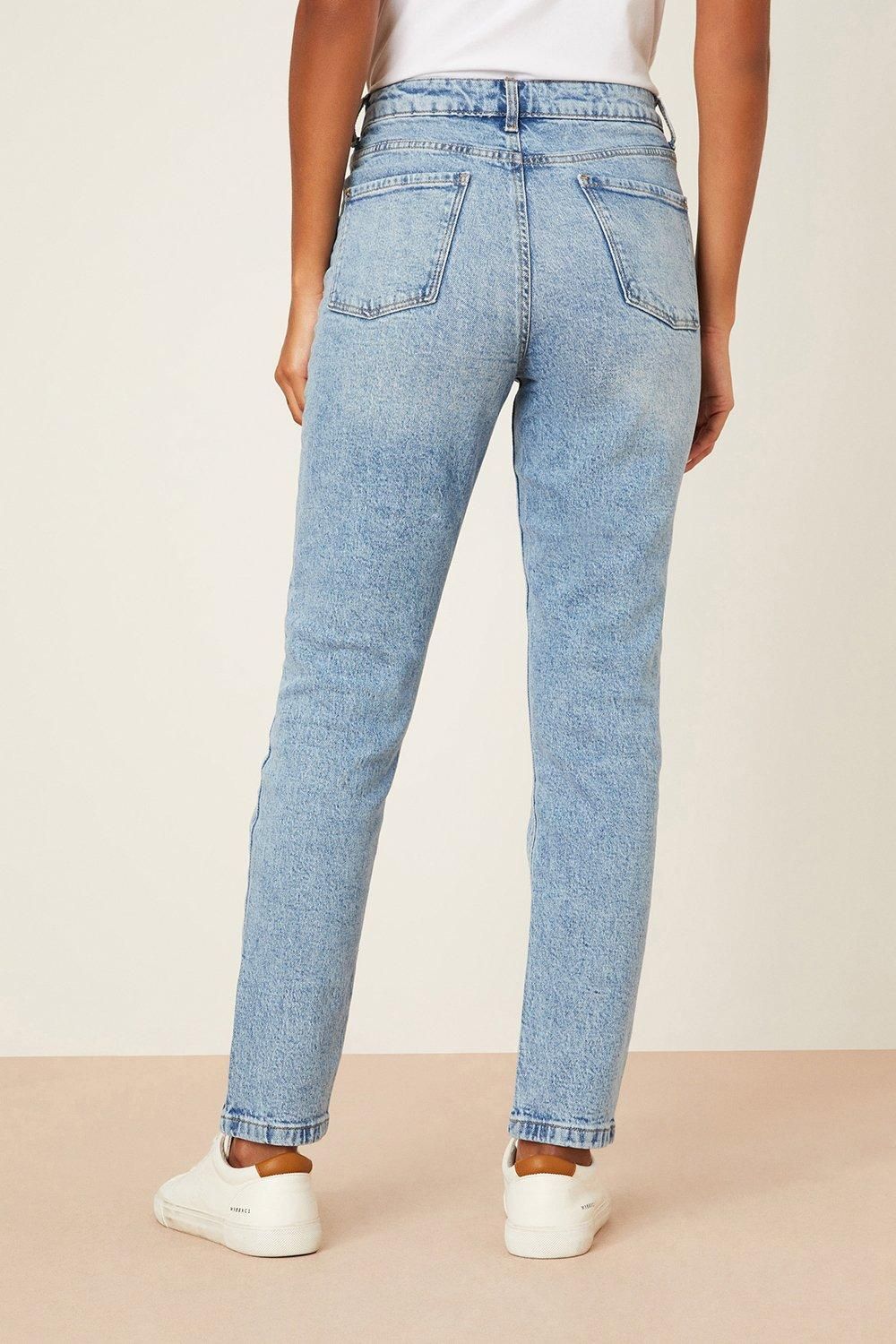 Dorothy Perkins Kimberley Slim Mom Jeans Light Wash image 3