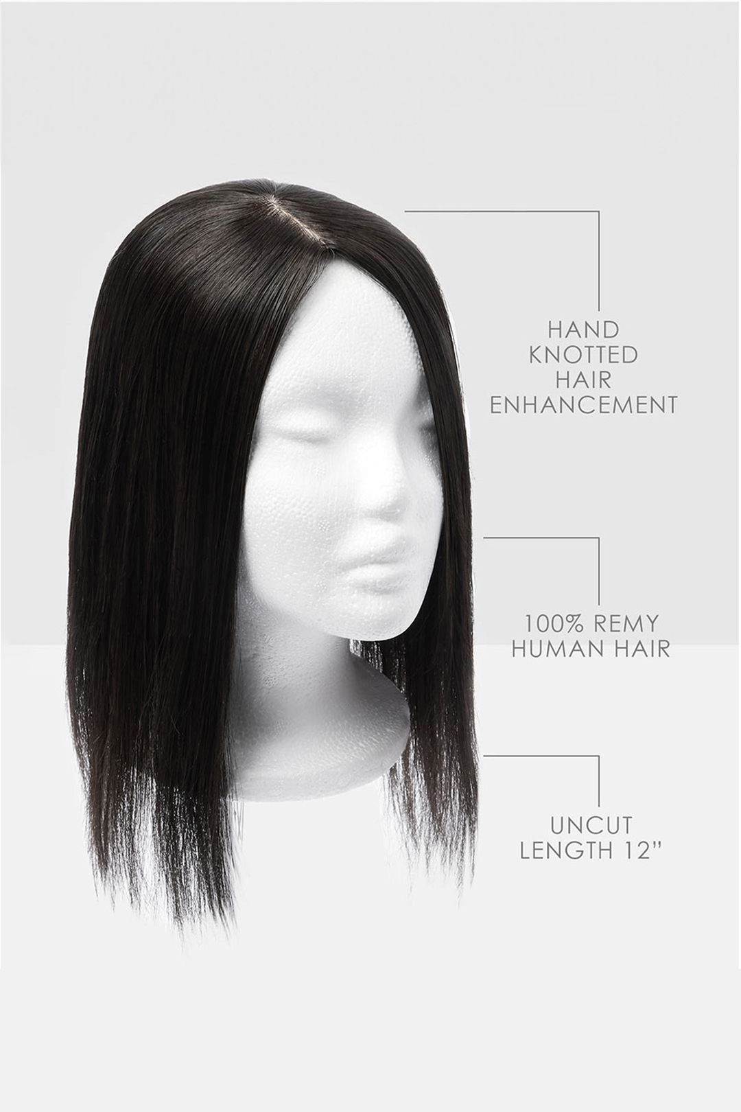 Beauty Works Beauty Works custom clip-in Fringe Topper 55g Ebony image 3