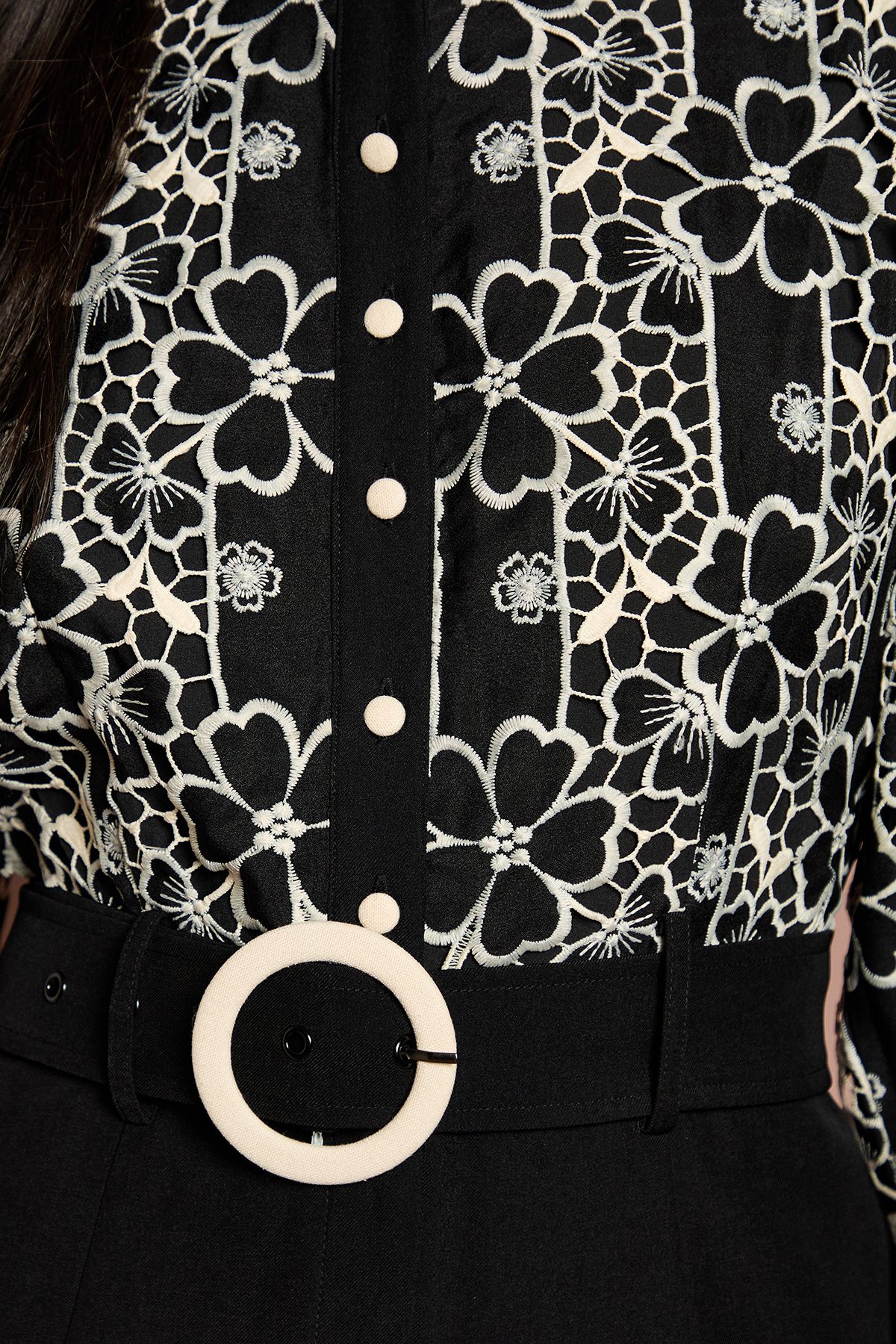 Coast Blouson Sleeve Belted Wide Leg Jumpsuit Mono image 5