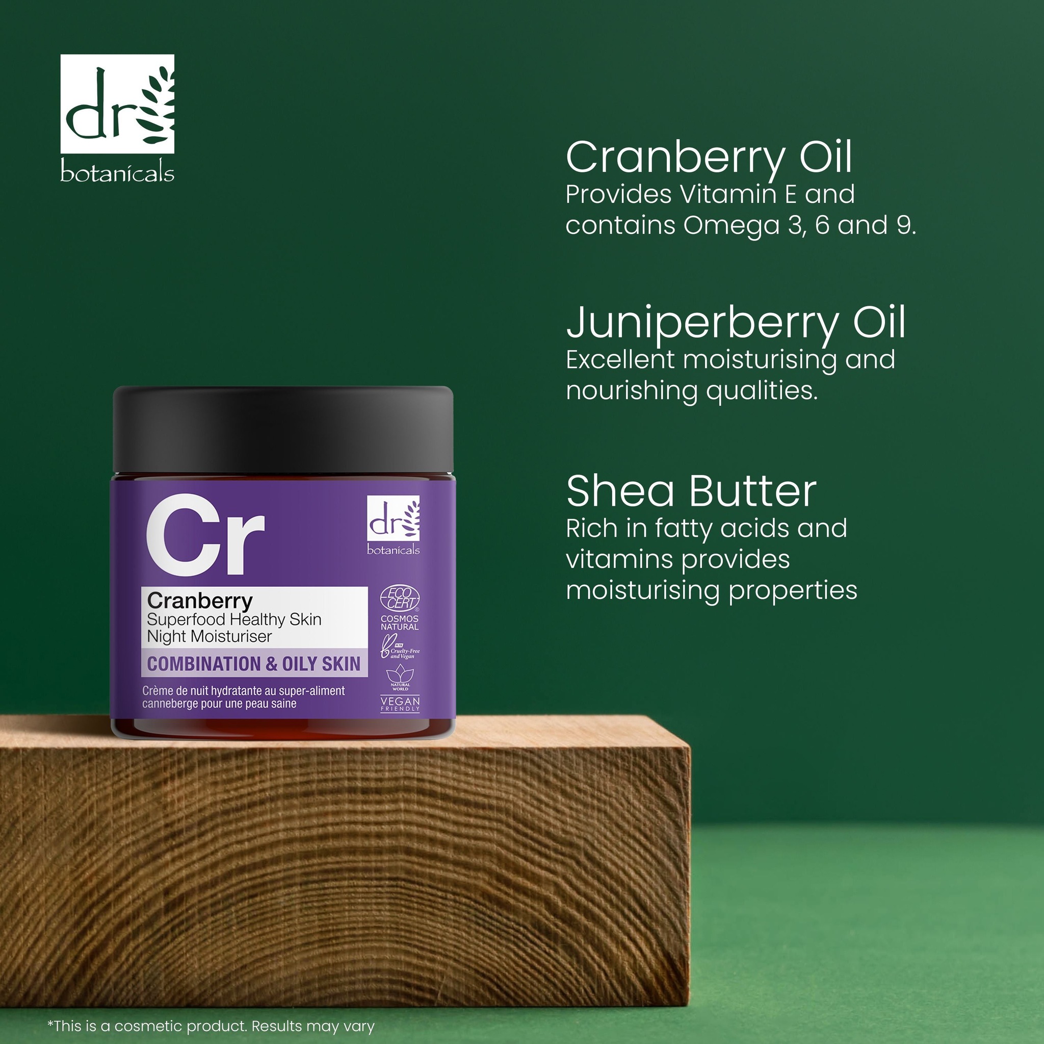 Dr. Botanicals Cranberry Superfood Healthy Skin Night Moisturiser 60ml image 6