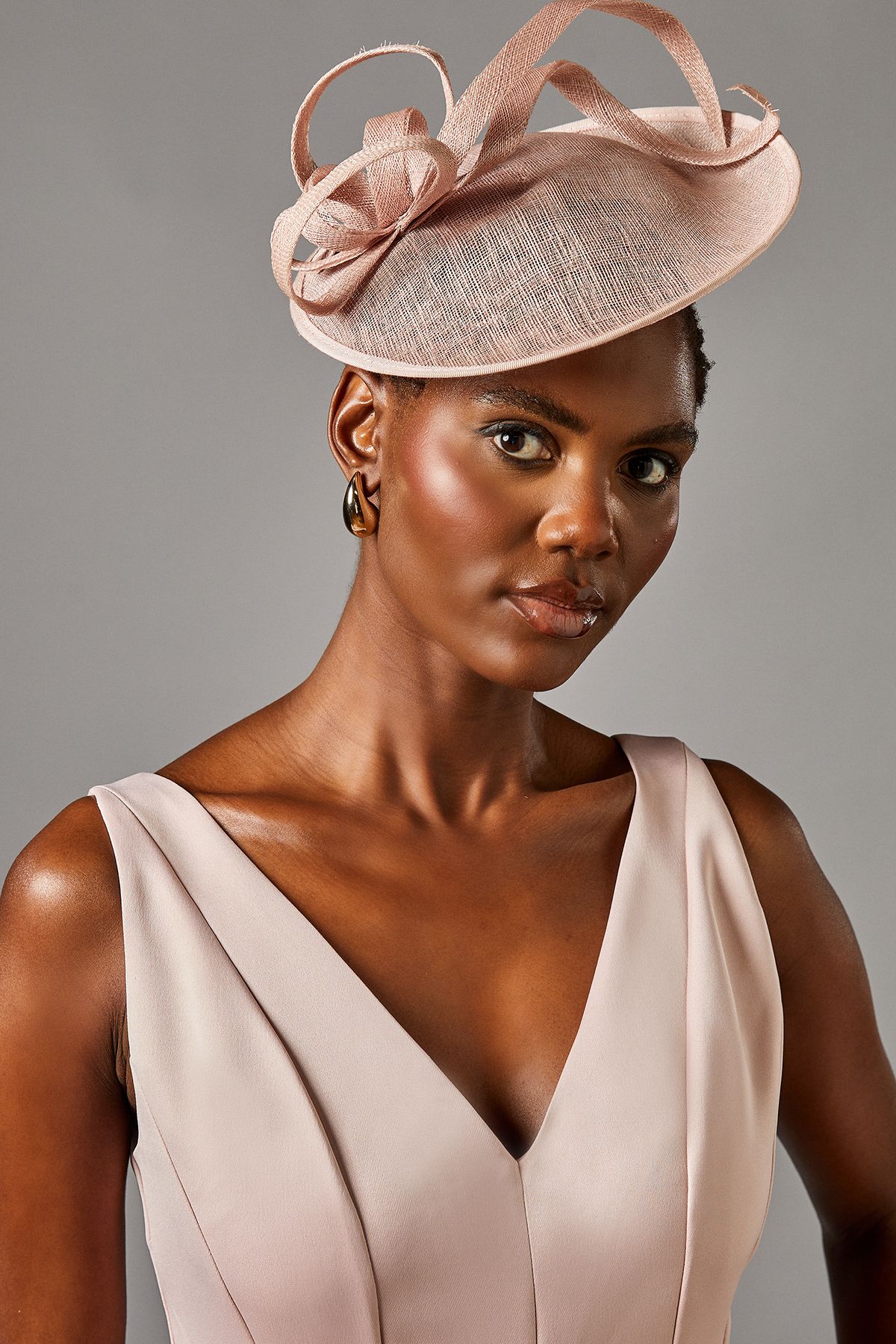 Coast Sleeveless Twill Peplum Bow Dress Pink image 4