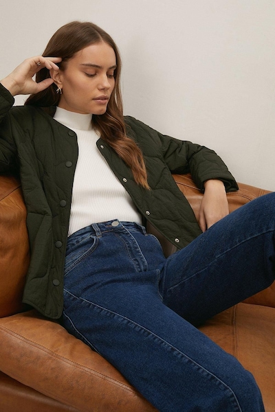 Oasis Petite Barrel Jean Mid Wash