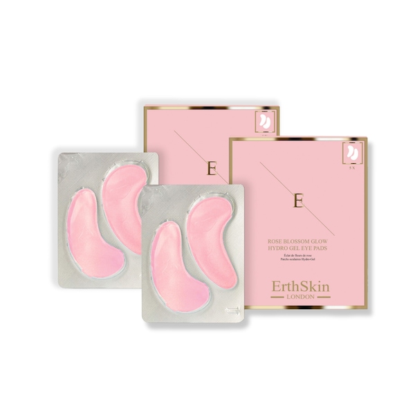 Erth Skin London 2x Rose Blossom Glow Hydro-Gel Eye Pads 5 X 2