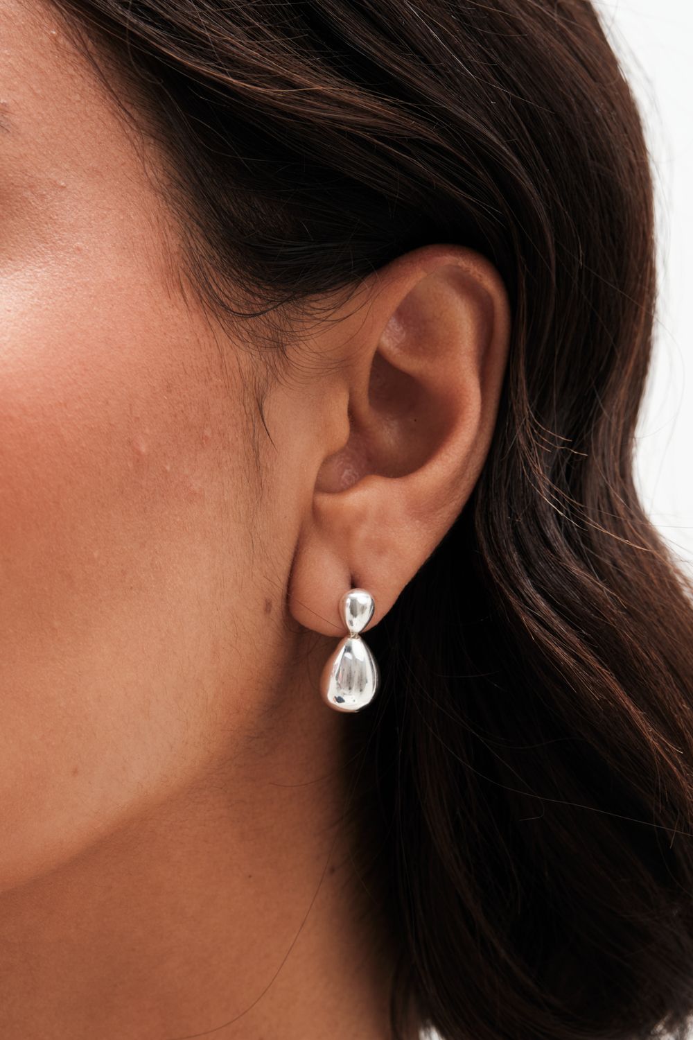 Simply Silver Simply Silver Sterling Silver 925 Polished Double Drop Earrings image 2