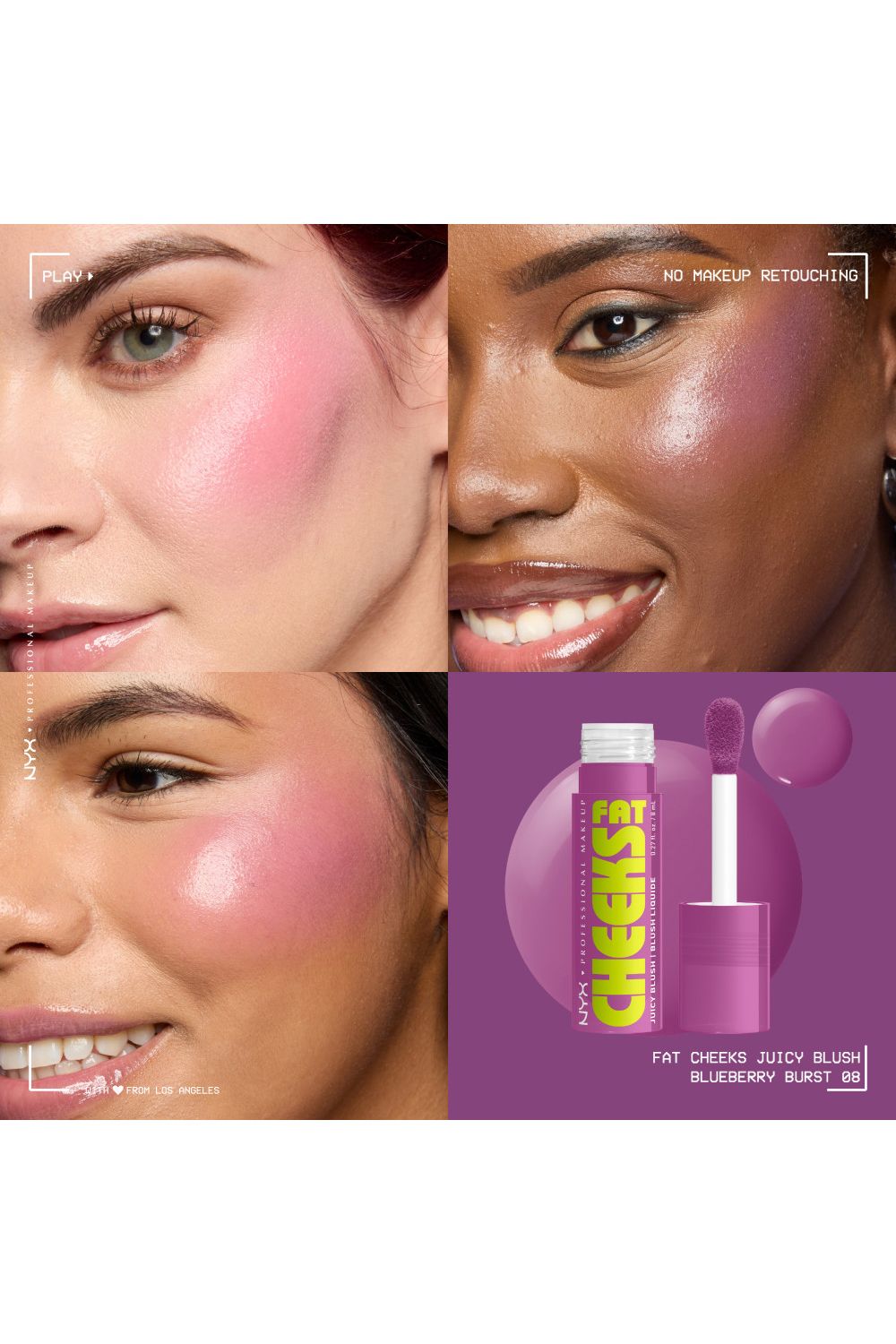 NYX Professional Makeup Fat Cheeks Blush 8ml Blueberry Burst image 8