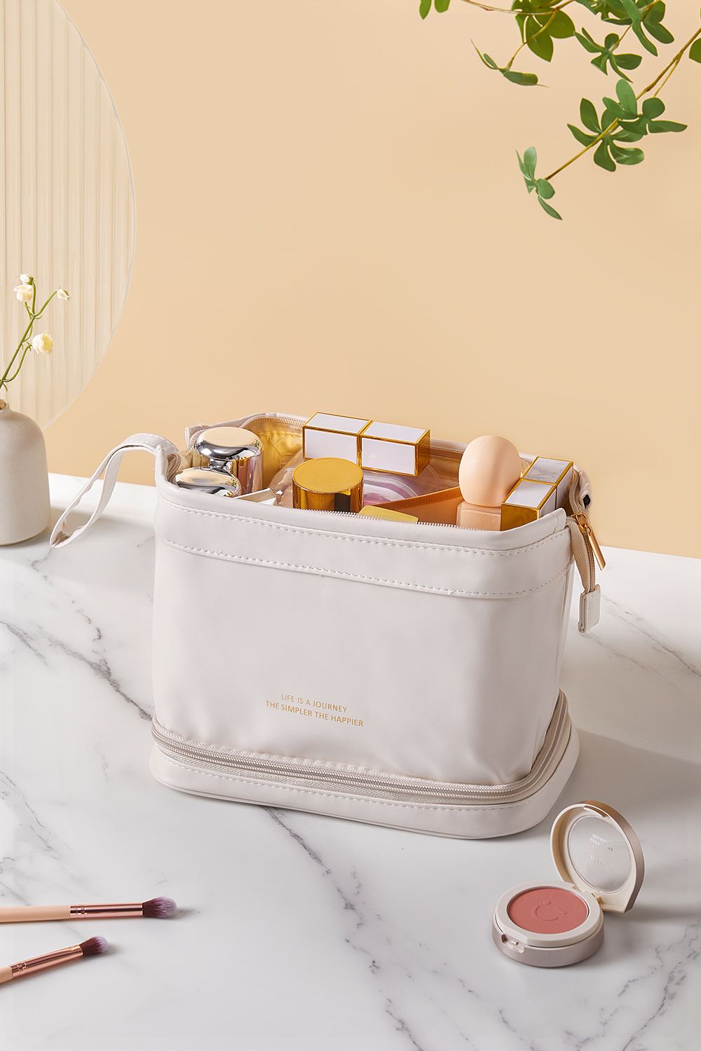 SHEONLY Toiletry Bag Travel Bag Water-resistant Makeup Cosmetic Bag Travel Organizer for Accessories For Home Dormitory Office image 2