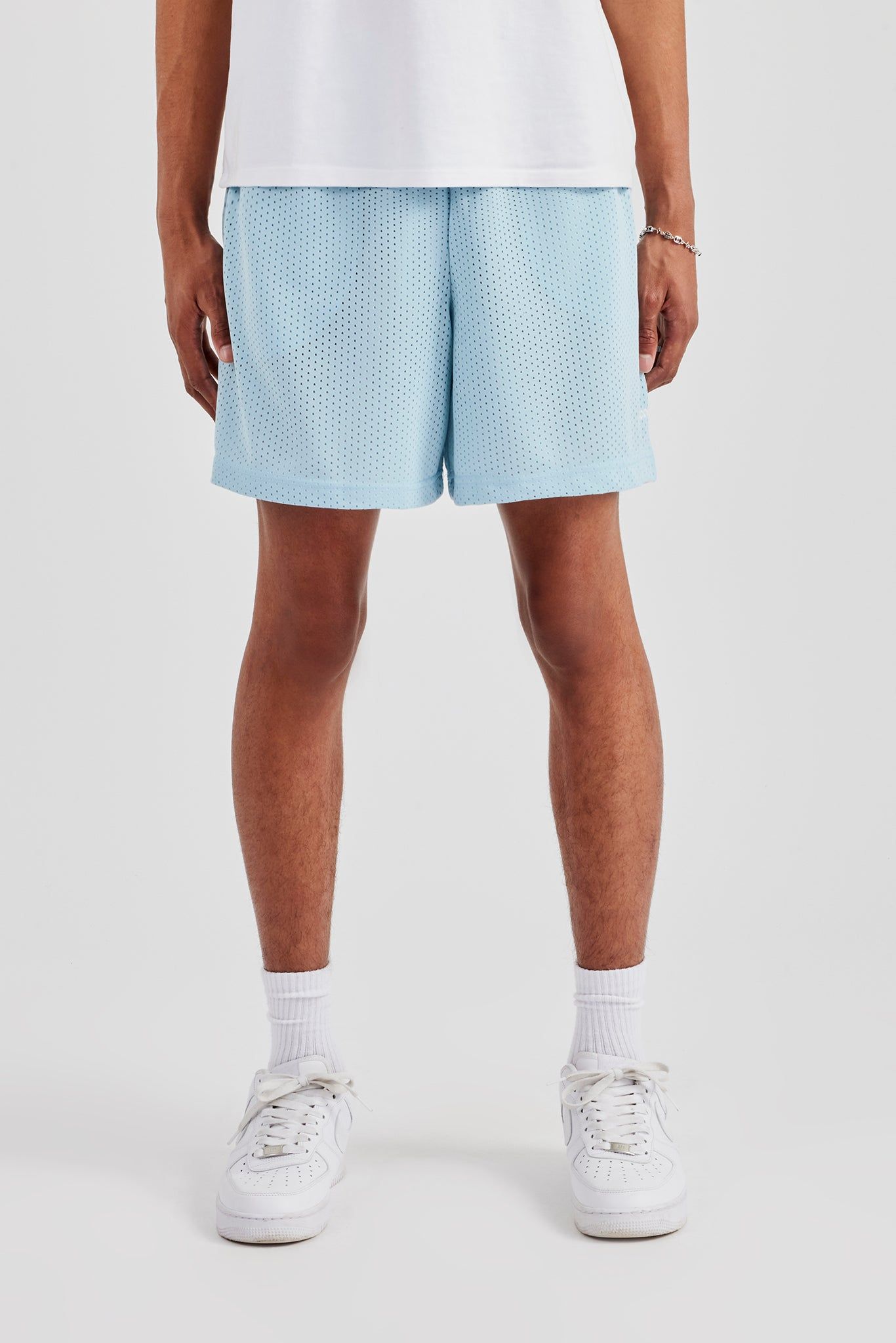 Cernucci Cernucci Embroidered Mesh Short - Light Blue image 2