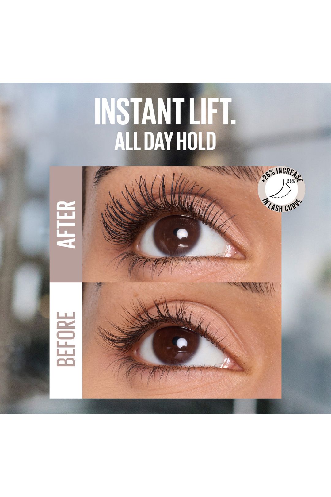 Maybelline Lash Sensational Body Mascara, Volumizing up to 24H Lift, Waterproof Black 9.75ml Black image 4