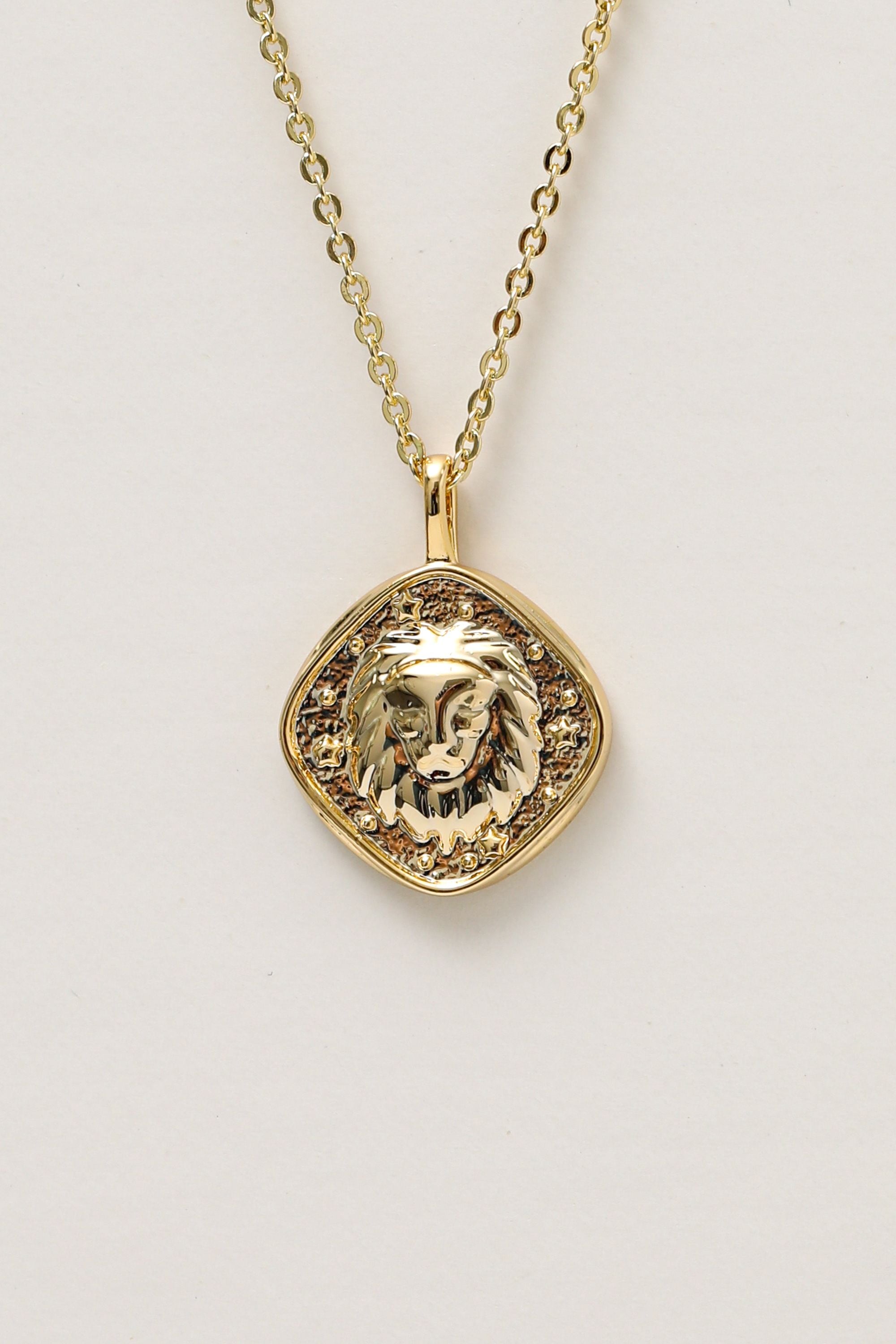 Jon Richard Gold Plated Molten Horoscope Pendant - Leo image 1