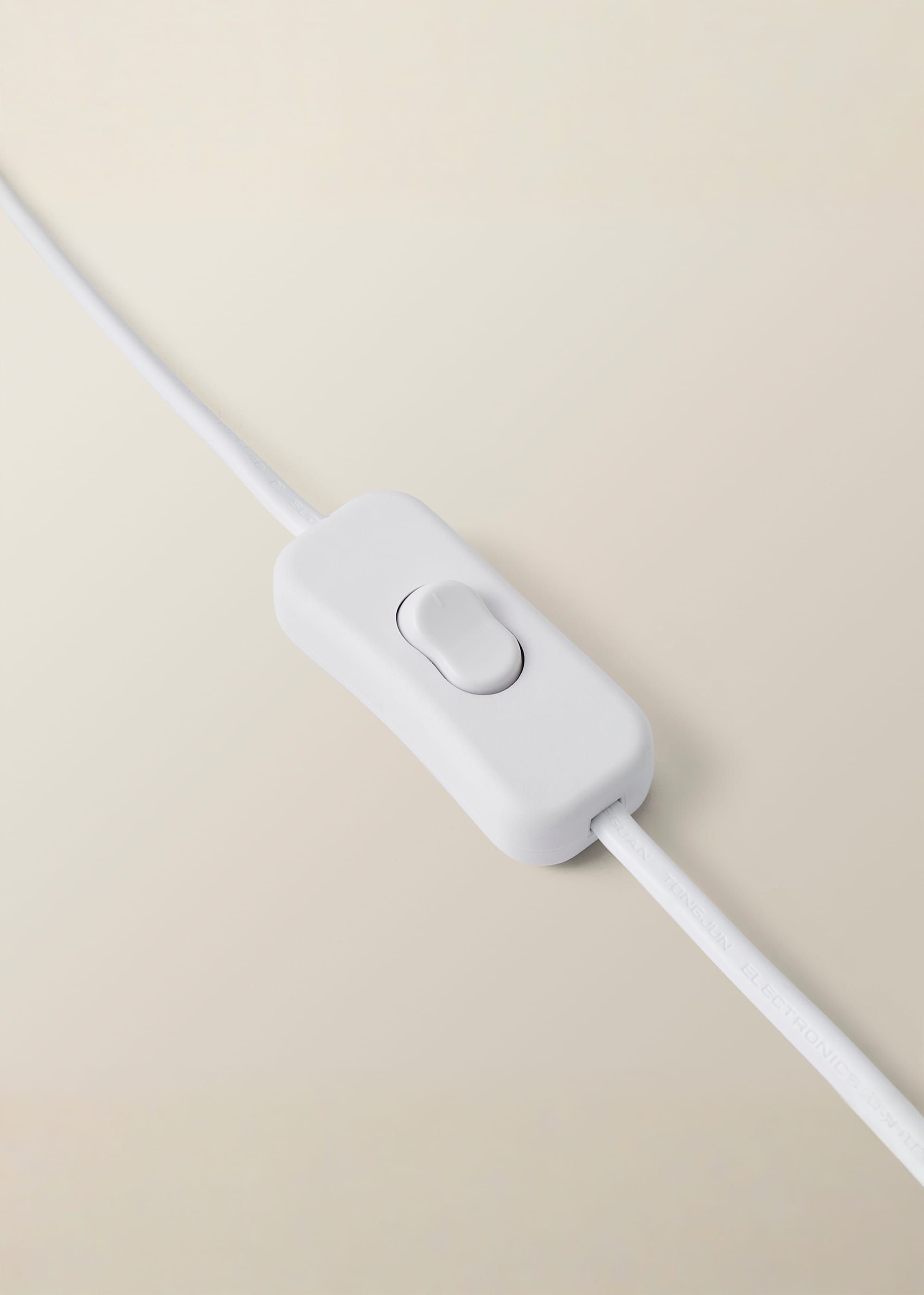 ValueLights Charlie White Metal Single Stem Table Lamp with Fabric Drum Lamp Shade image 5