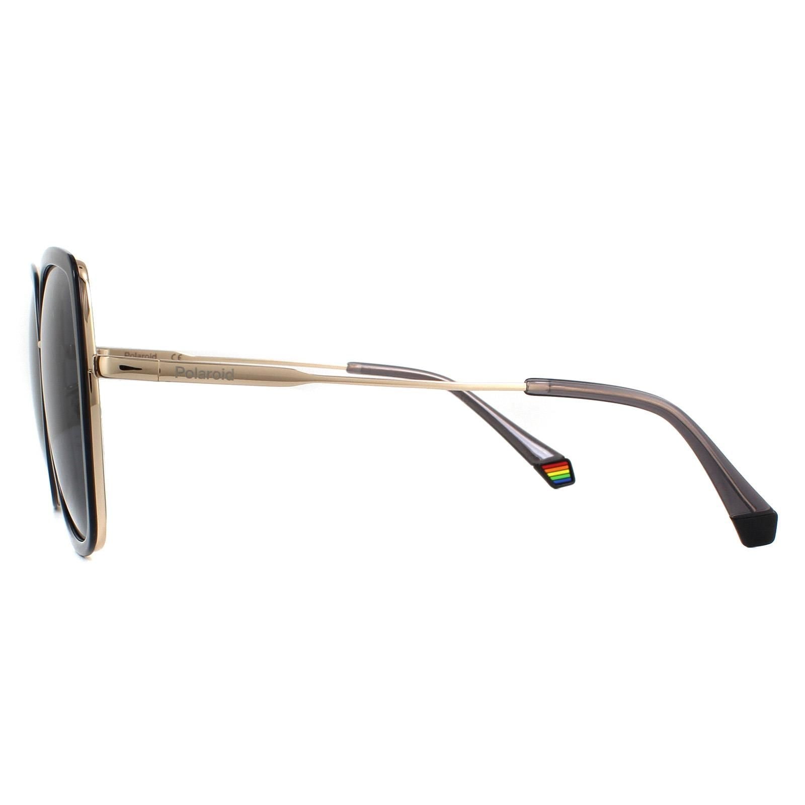 Polaroid Square Grey Gold Grey Polarized Sunglasses image 3