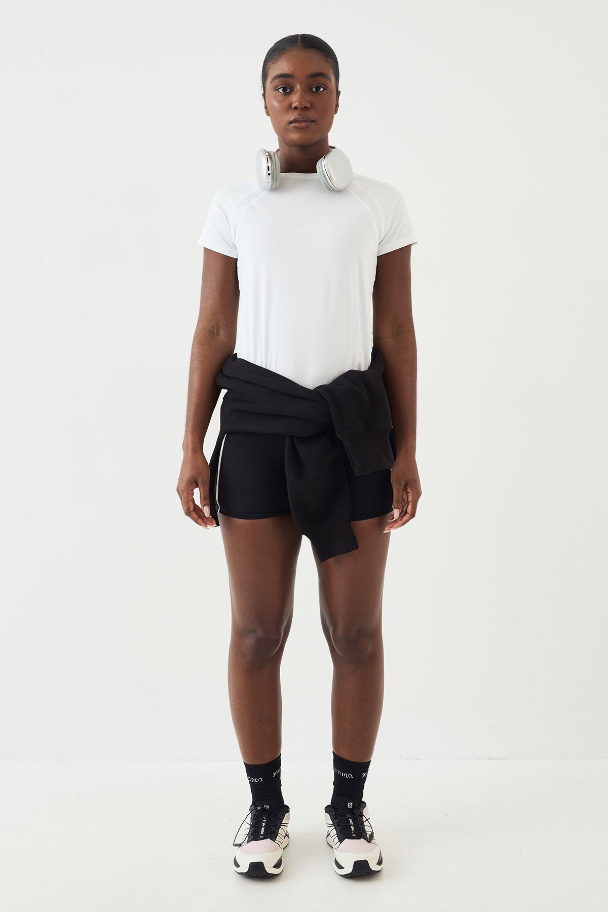 DSGN Studio DSGN Studio Loose Fit Mesh Insert Short Sleeve T-Shirt White image 5