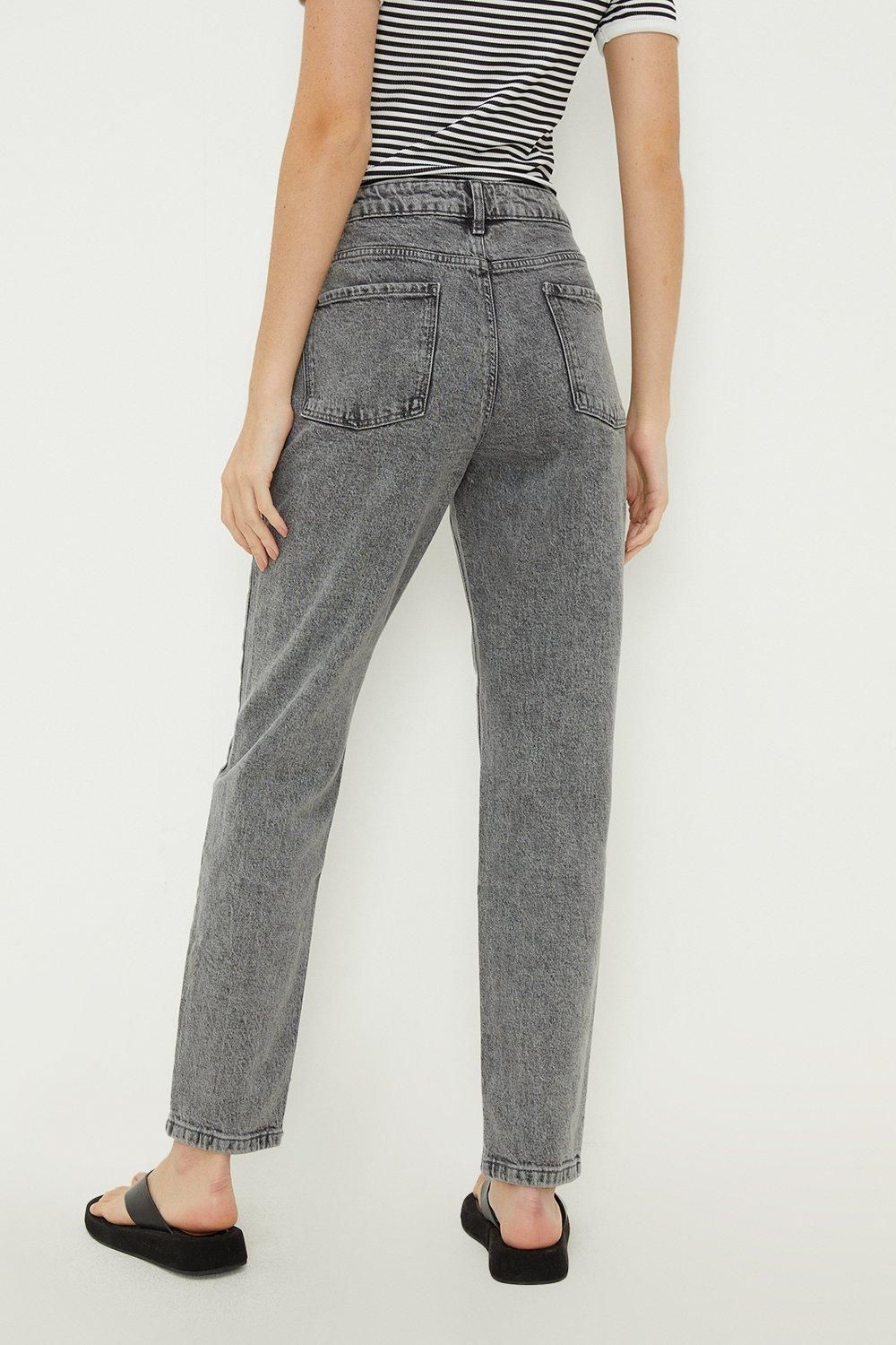 Dorothy Perkins Kimberley Slim Mom Jeans Grey image 4