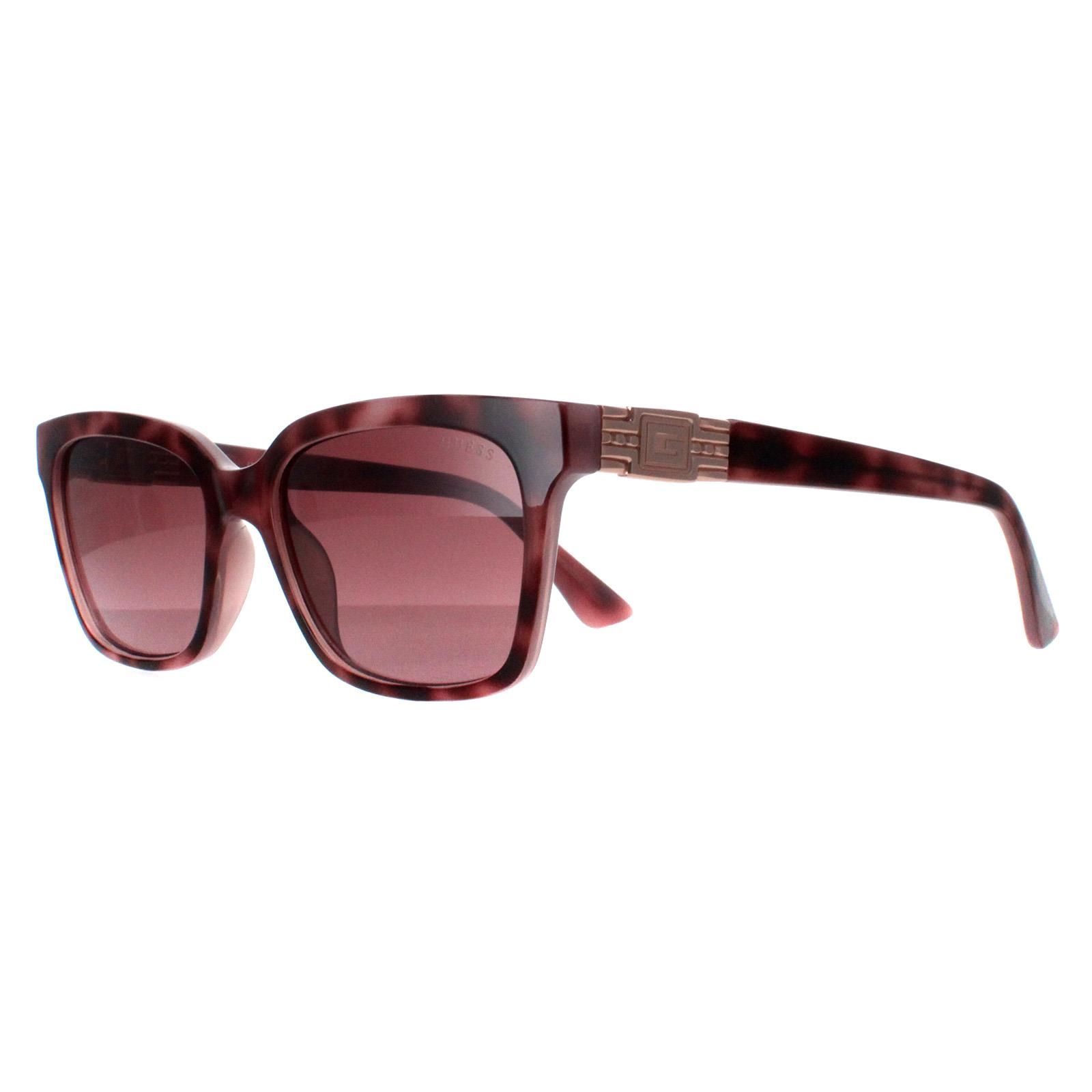 Guess Rectangle Bordeaux Havana Bordeaux GU7869 image 2
