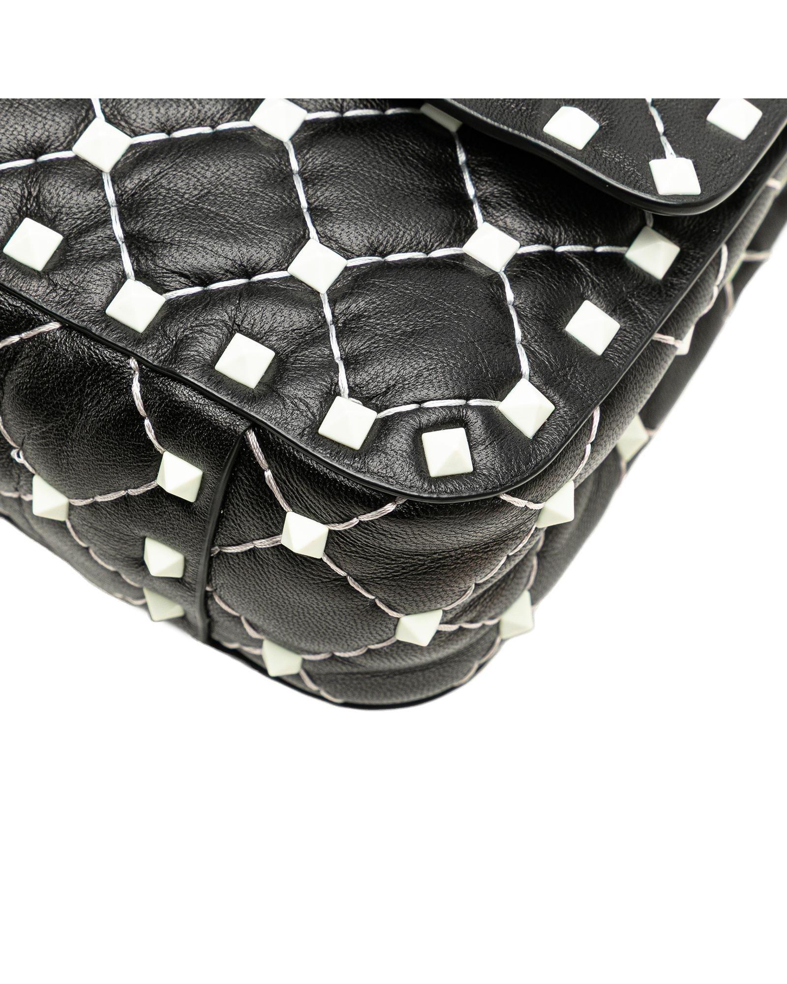 Valentino Preloved Roman Stud Mini Bag Wo - Black Satchel image 9