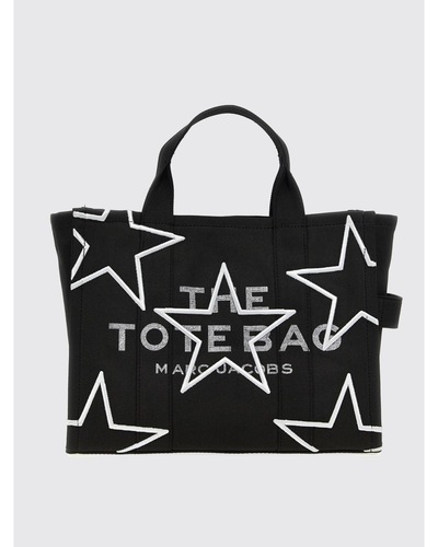 Marc Jacobs Star Tote Embroidered Canvas Wo - White Handbags