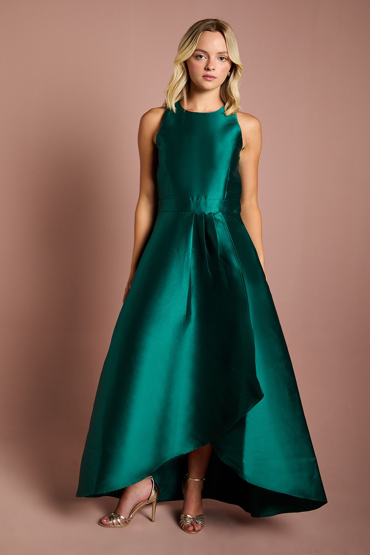 Coast Teen Coast Twill Waterfall Bridesmaid Dress Emerald image 1