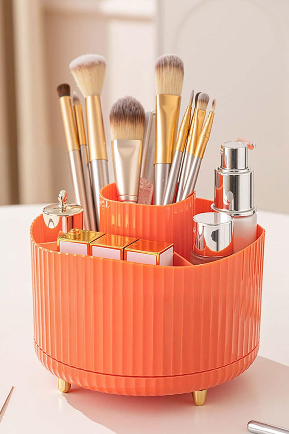 SHEONLY Tabletop Rotating Cosmetic Storage Organizer image 2