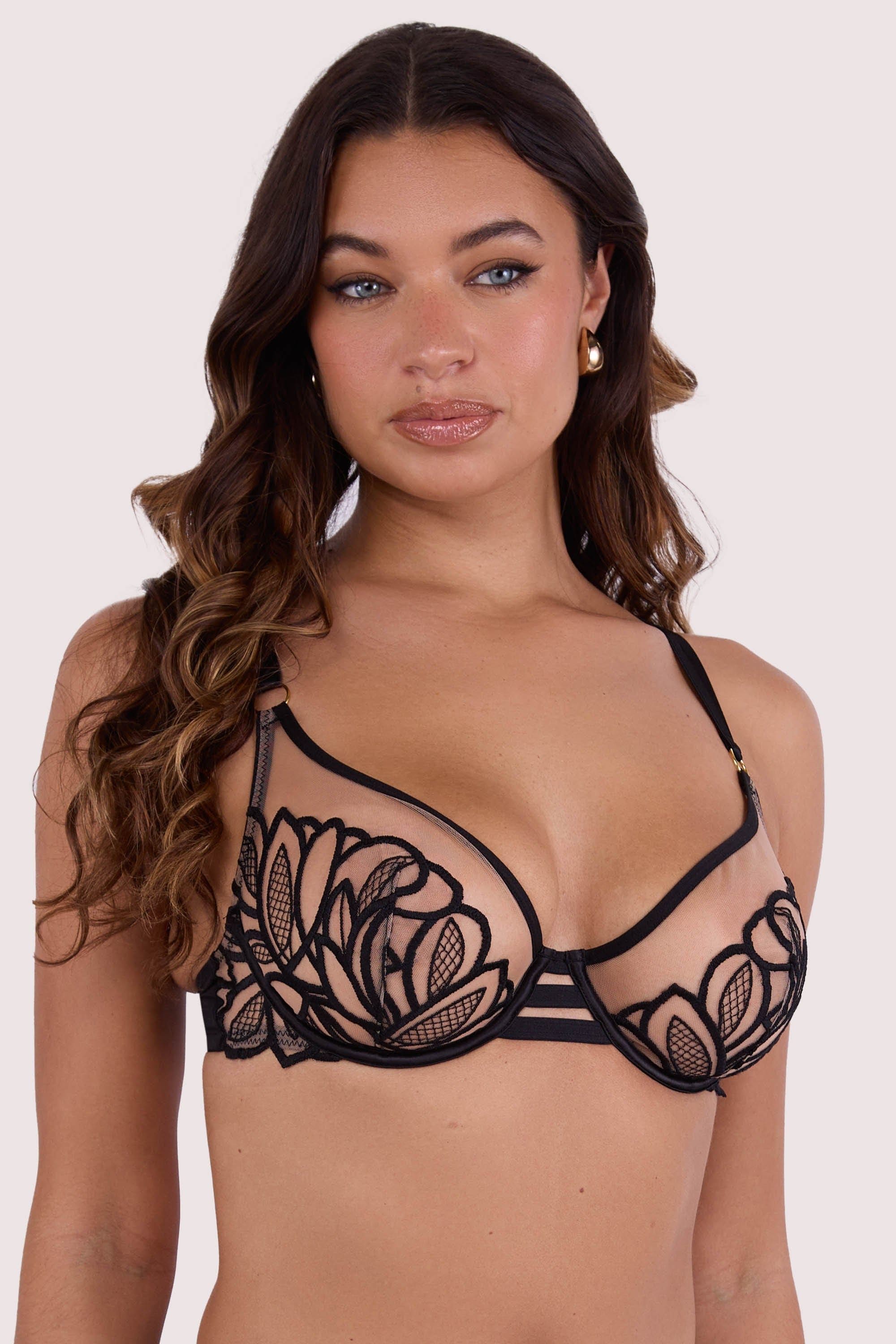 Playful Promises Lilith Black Graphic Embroidery 'Bra' image 1