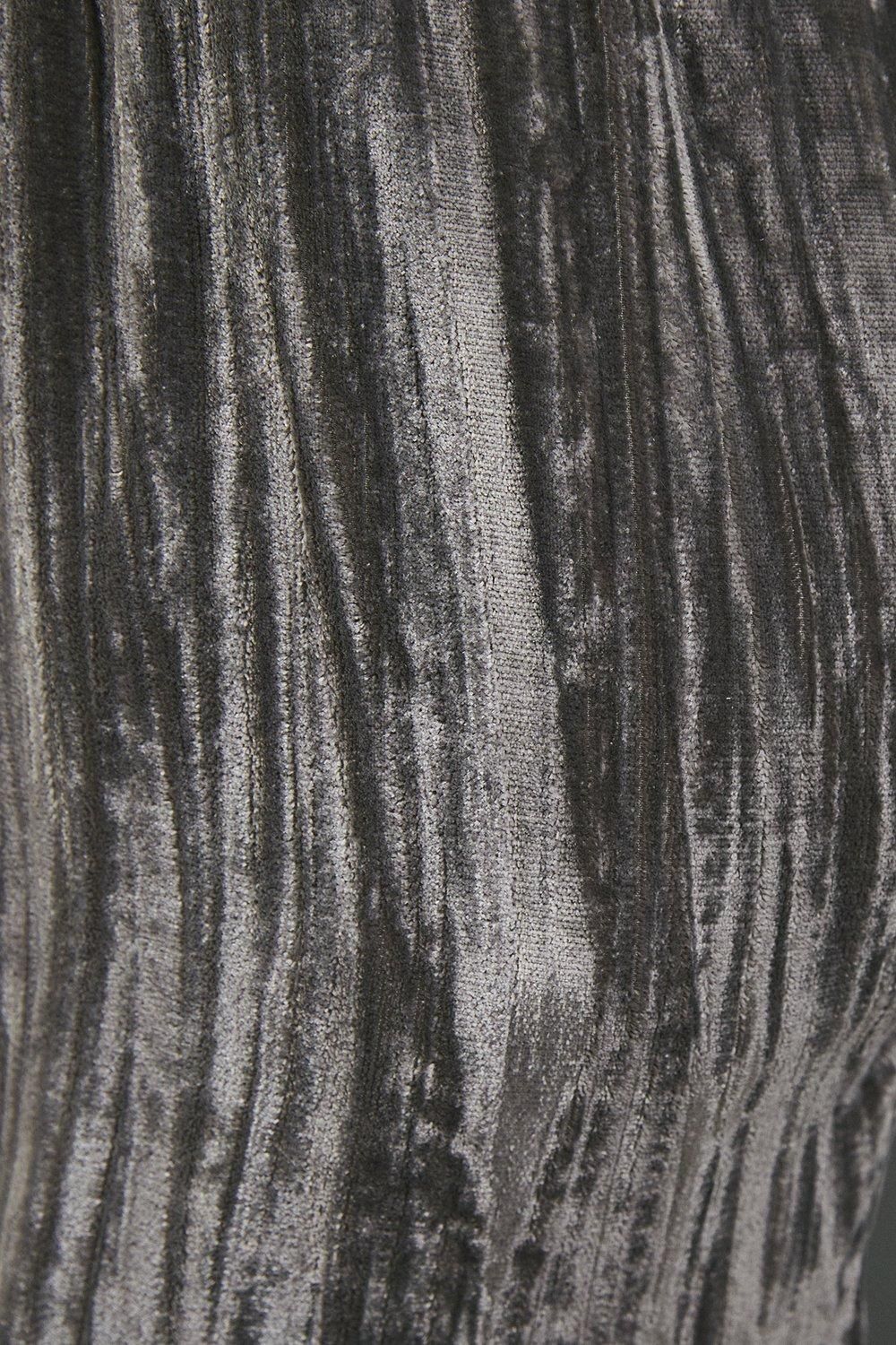 Warehouse Premium Crushed Velvet Drawstring Trouser Grey image 5