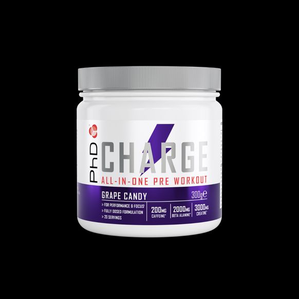 PhD Nutrition Charge Pre-Workout Powder Grape Candy 300G image 1
