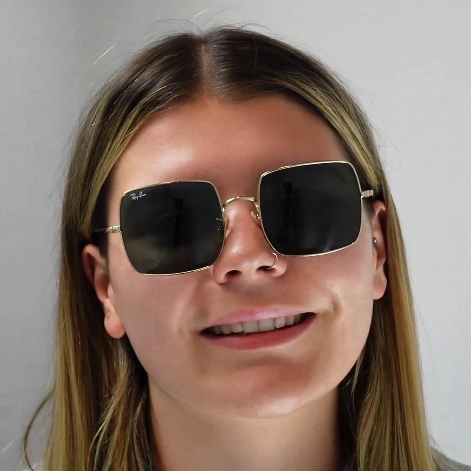 Ray-Ban Square Gold Light Brown Gradient Square RB1971 Sunglasses image 5