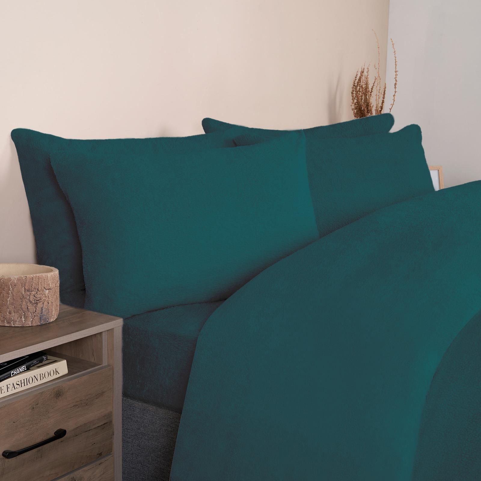 OHS Thermal Soft Teddy Fleece Duvet Cover Bedding Set image 4