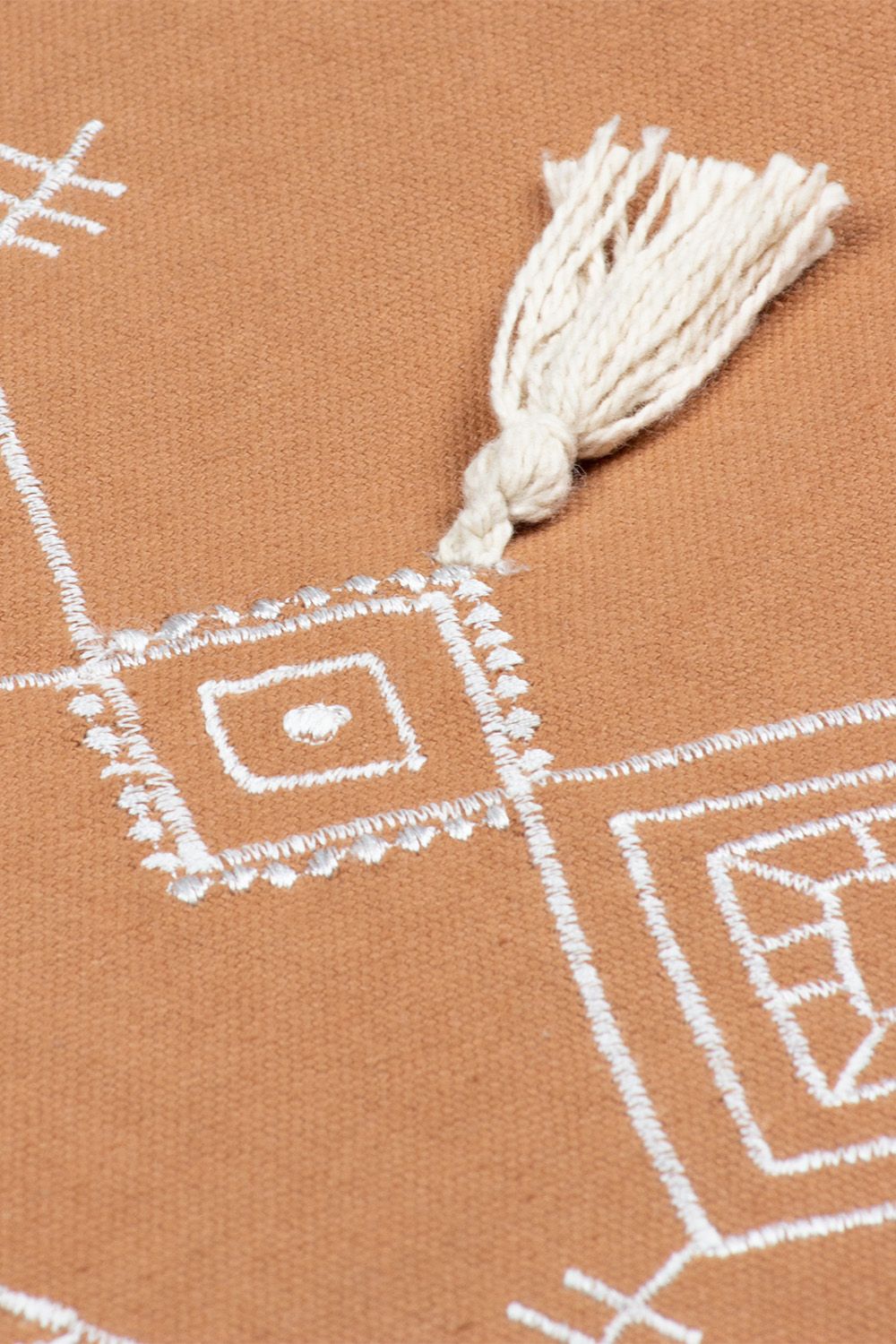 Furn Pritta Cotton Embroidered Tasselled Cushion image 4