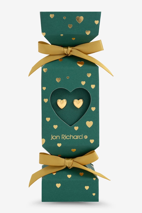 Jon Richard 18K Gold Plated Heart Earrings - Gift Cracker
