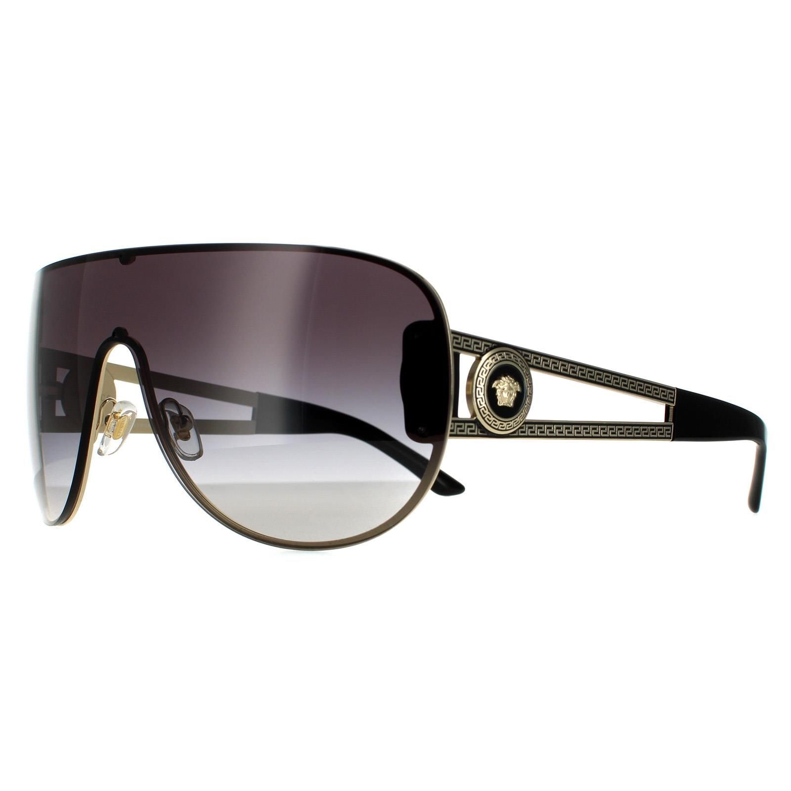 Versace Shield Pale Gold Grey Gradient Sunglasses image 2