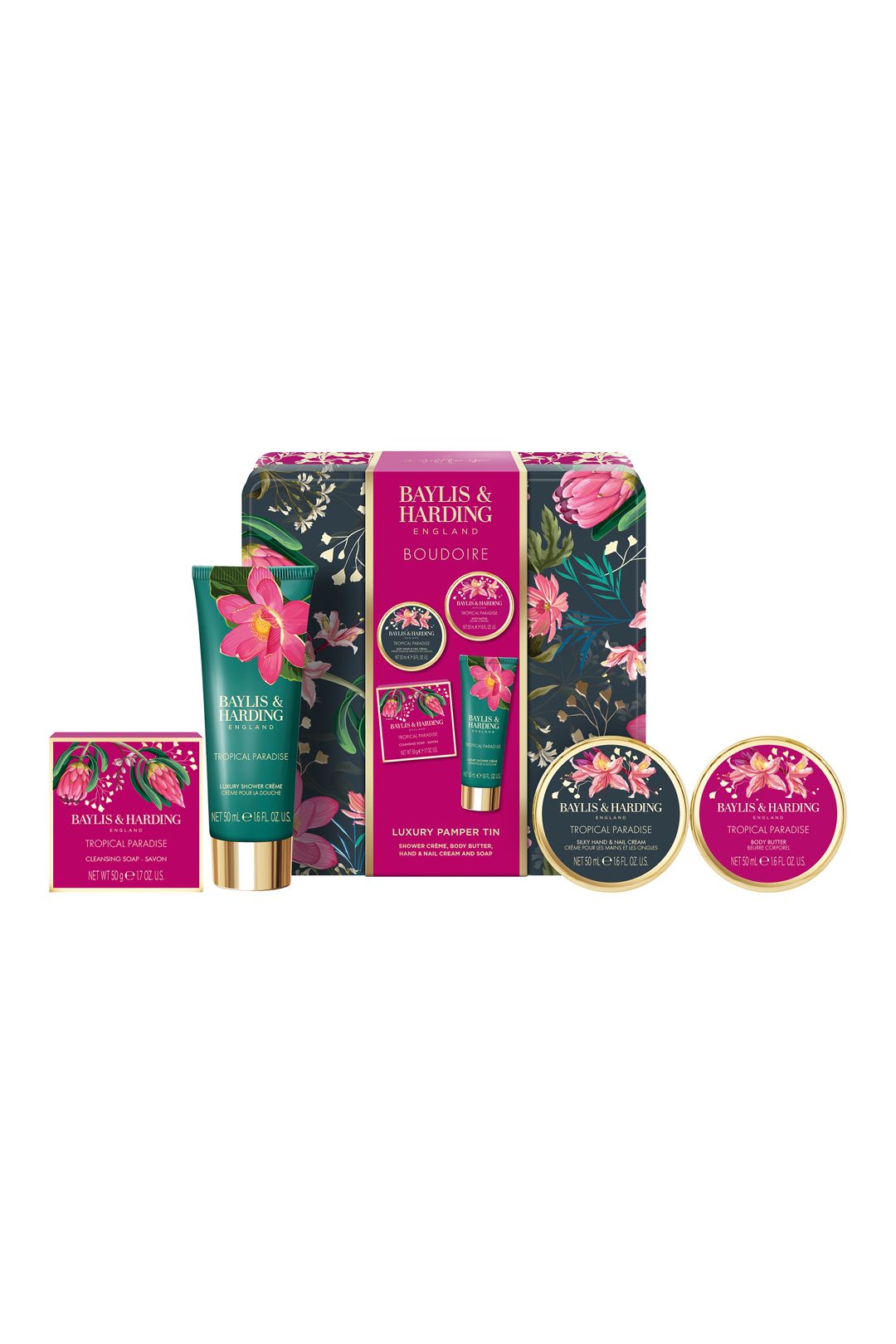 Baylis & Harding Boudoire Luxury Pamper Tin Gift Set Multi image 3