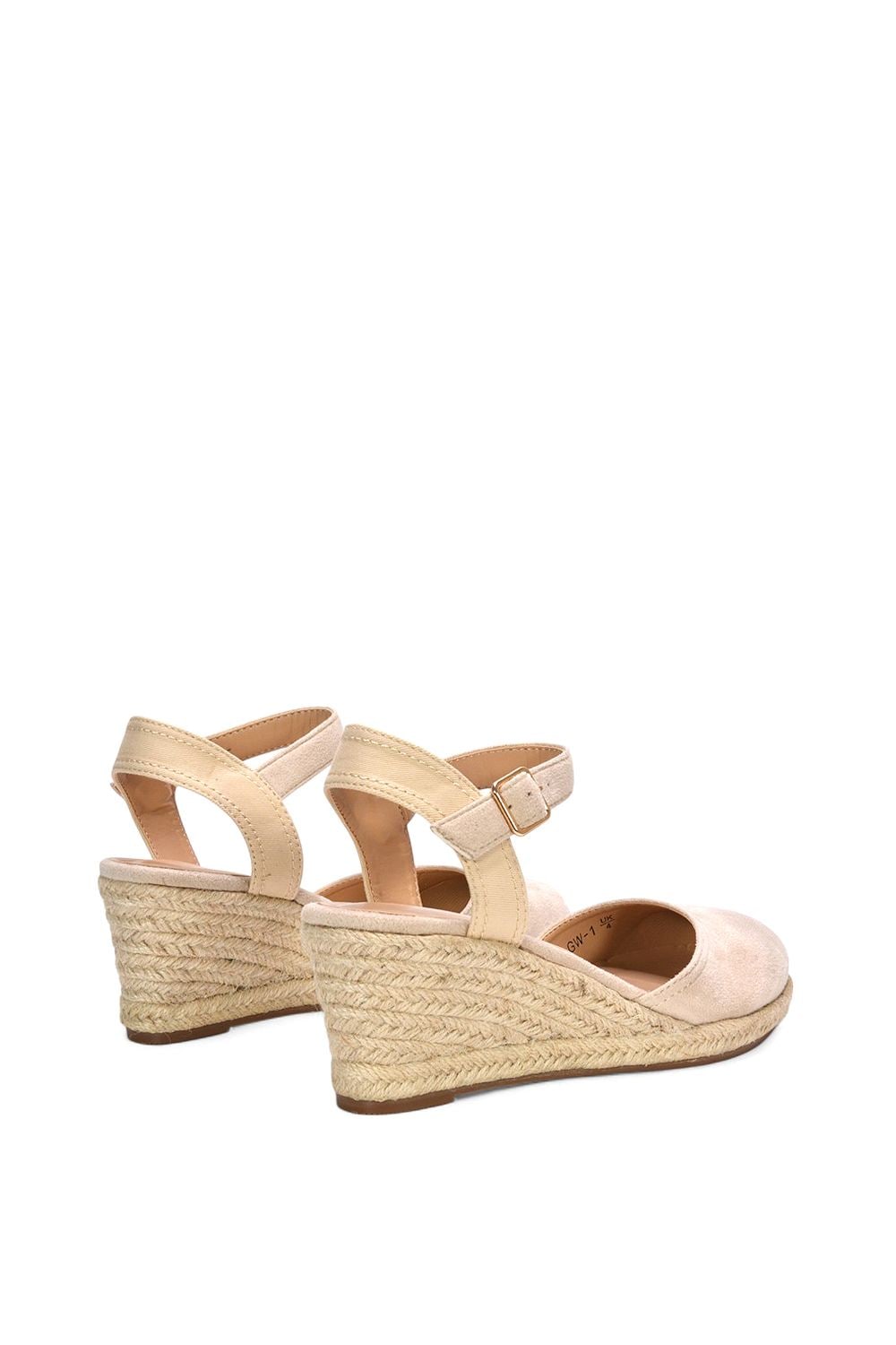 XY London 'Joey' Closed Toe Ankle Strap Espadrille Wedge Platform Shoes image 4