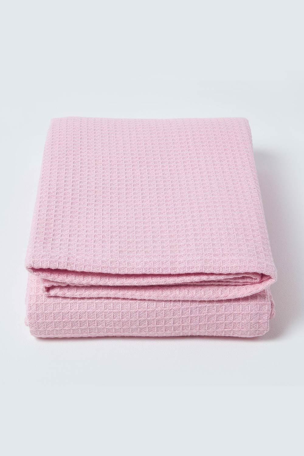 Homescapes Cotton Waffle Blanket Throw - Soft, Breathable & Skin-Friendly image 2