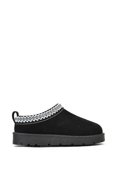XY London 'Zoe' Aztec Faux Fur Slip On Micro Slippers