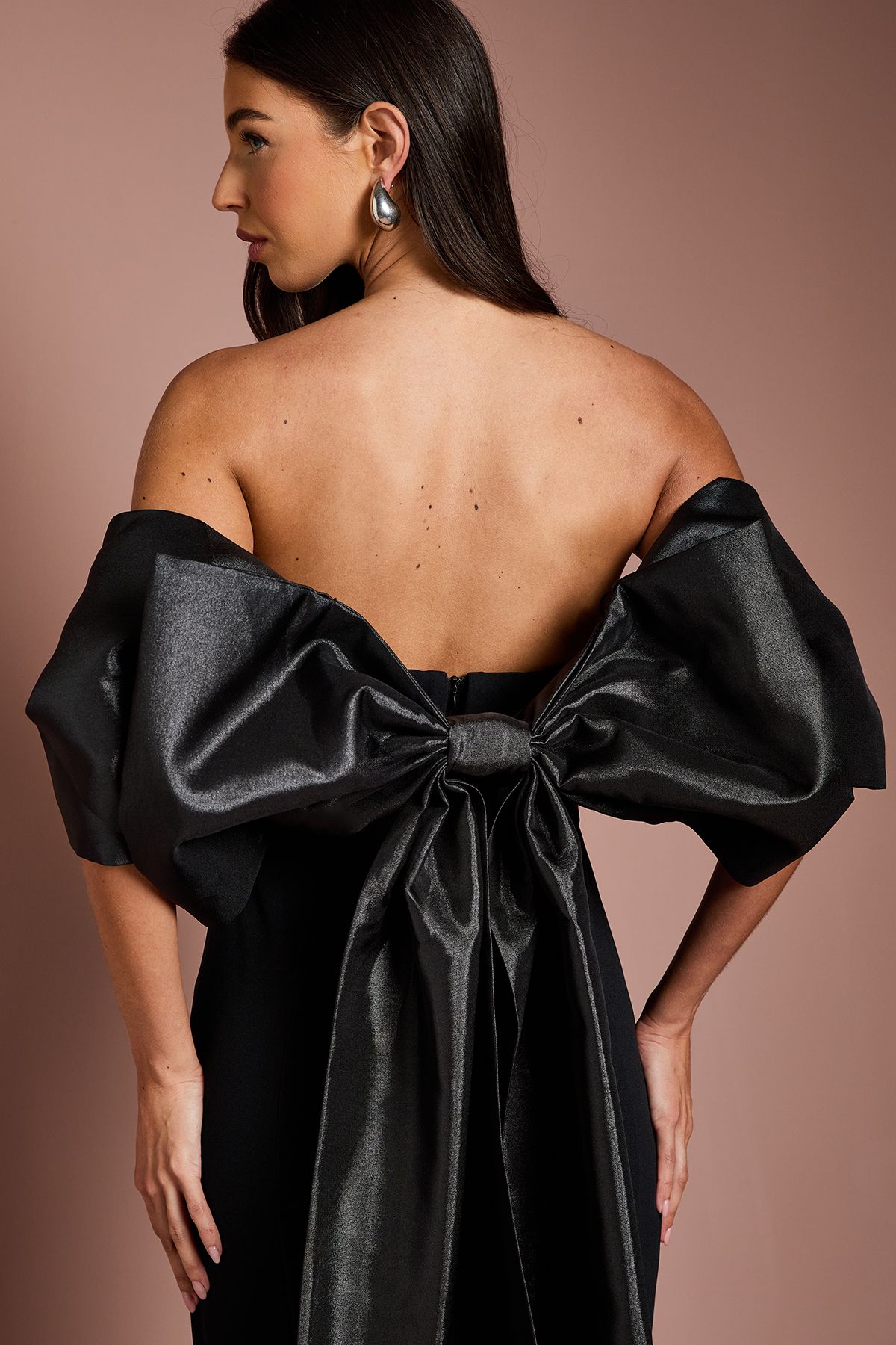 Coast Oversized Bow Shawl Black image 3
