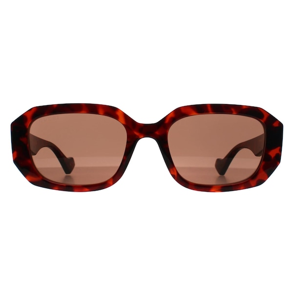 Gucci Rectangle Shiny Dark Havana Brown GG1535S