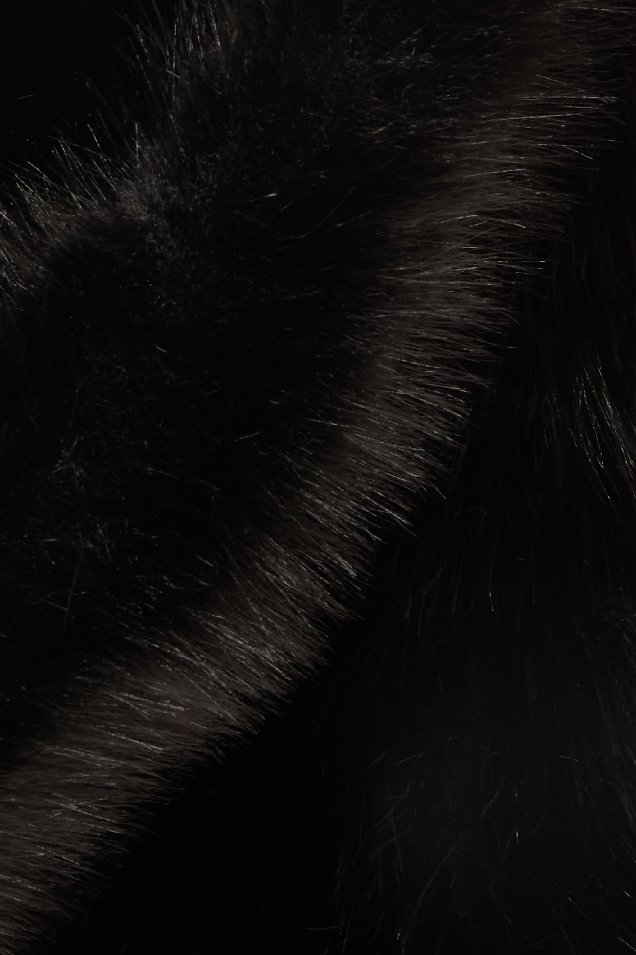 Quiz Black Faux Fur Scarf image 4