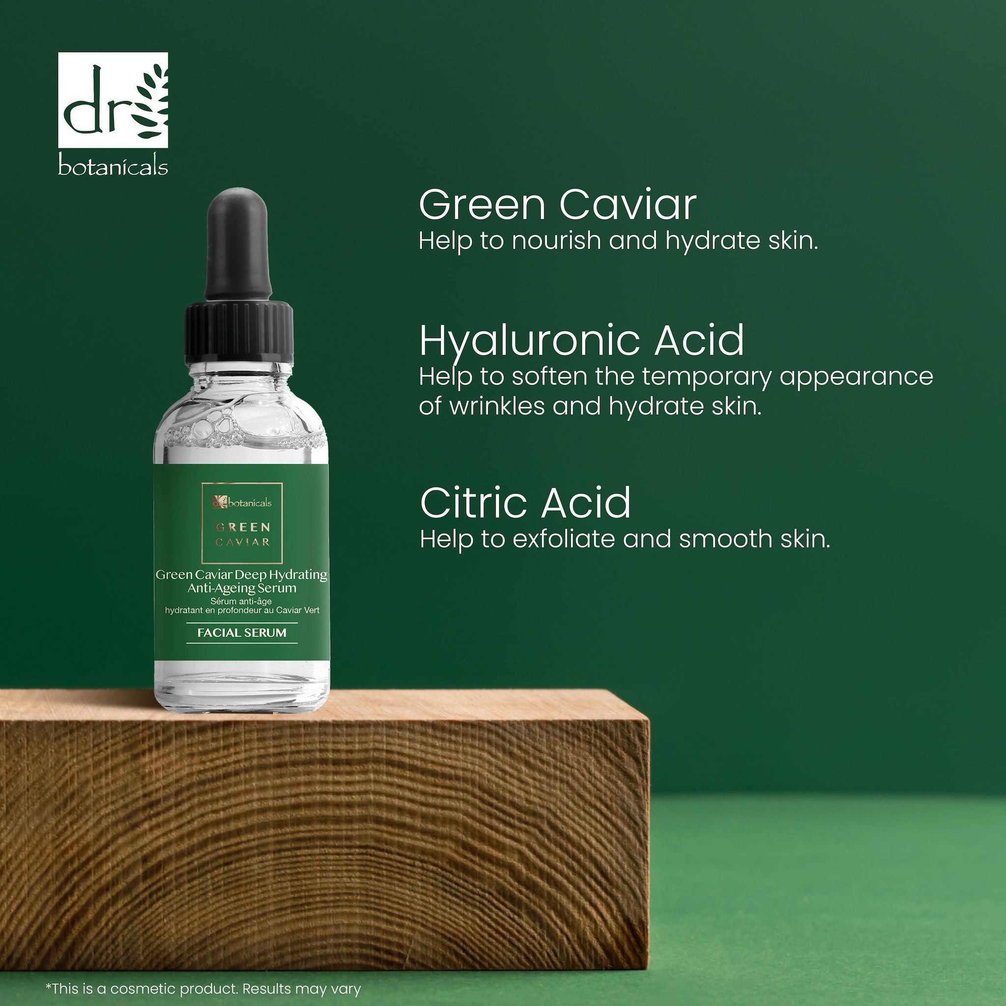 Dr. Botanicals Green Caviar Deep Hydrating Anti-Ageing Serum 30ml image 4