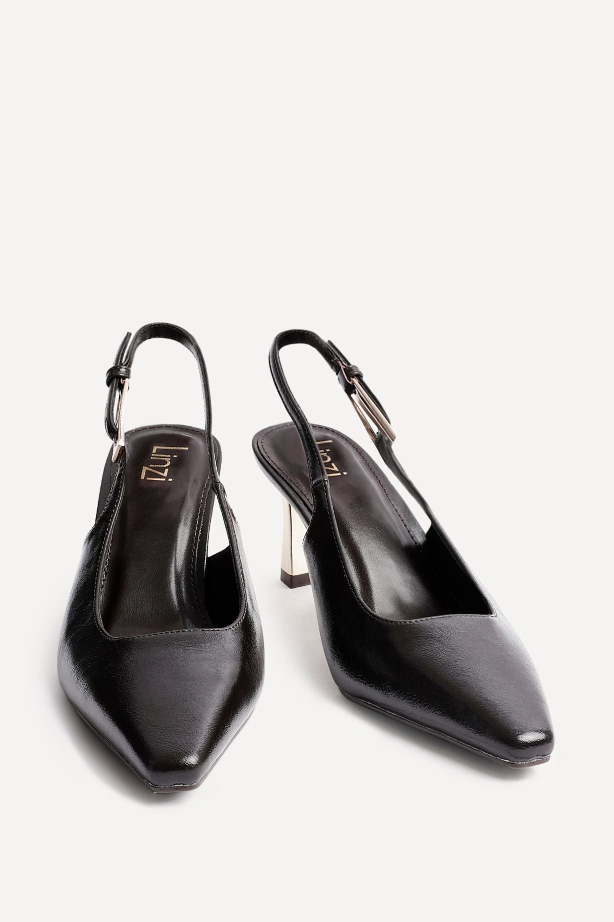 Linzi Avani Brown Faux Leather Court Heel image 3