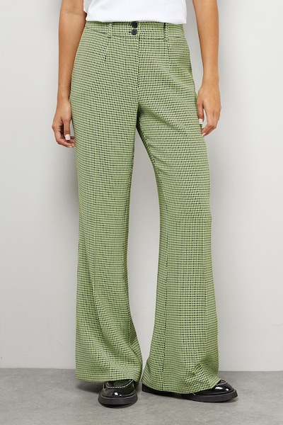 Warehouse Lime Dogtooth High Waist Deep Waistband Trouser Co-Ord Lime