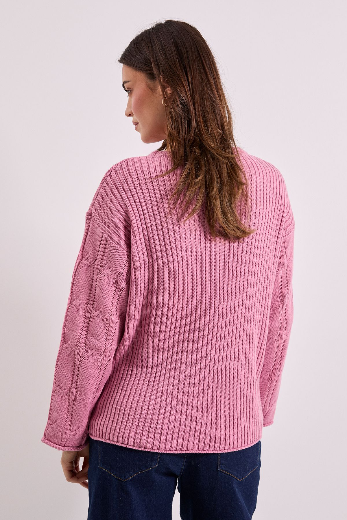 Dorothy Perkins Mauve All Over Cable Jumper Mauve image 3